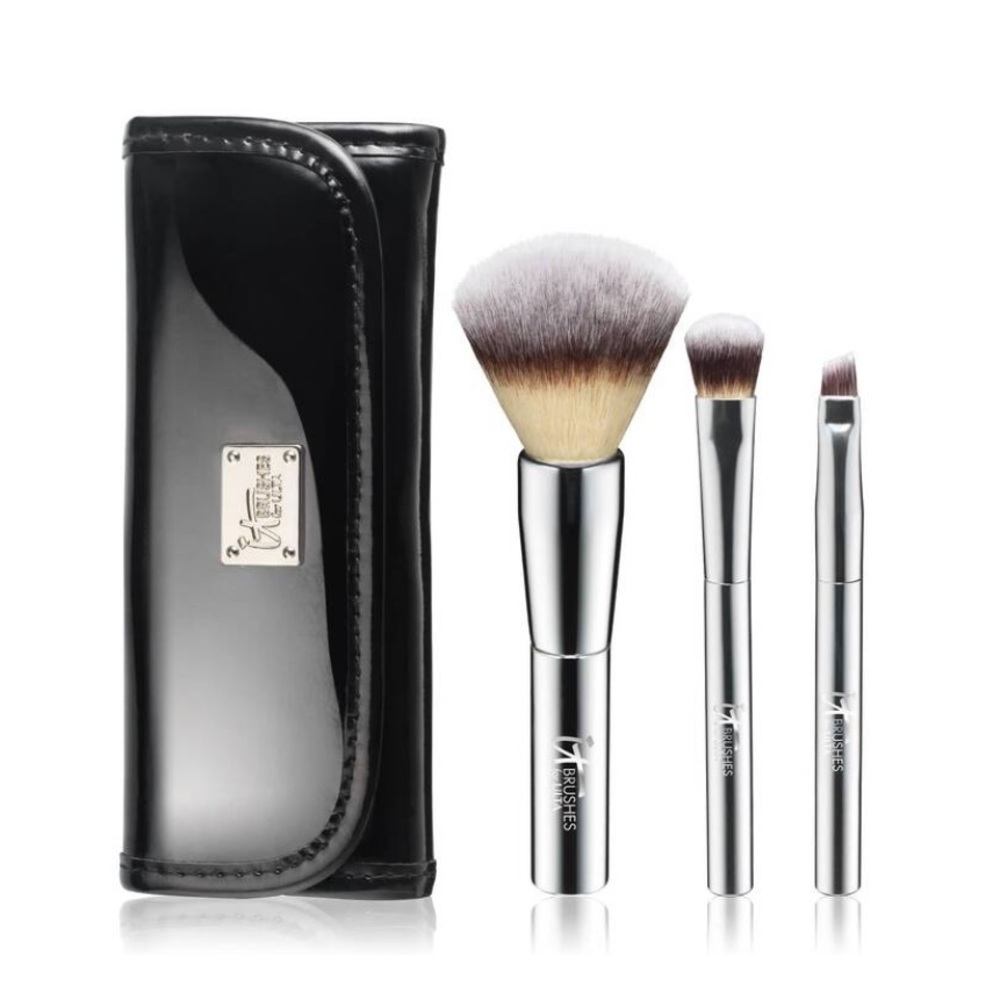 IT COSMETICS 3p Travel Basics Brush Set $45 NIP